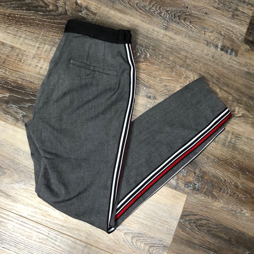 Zara Basic Checked Striped Pants Sz S - image 6